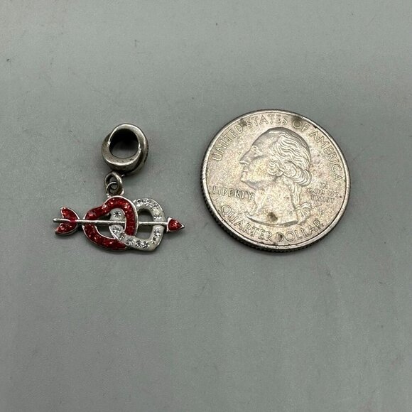 3/$30 Charmed Memories Charm 925 Sterling Silver Heart Arrow Dangle Kay Jewelers - Picture 9 of 12